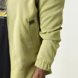Rare Rabbit Yellow Regular Fit Solid Jacket image 4