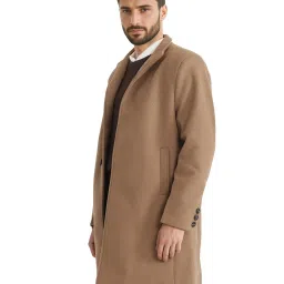 Rare Rabbit Mustard Relaxed Fit Solid Long Coat image 4