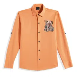 Cavio Boys Orange Comfort Fit Shirt-picture-34
