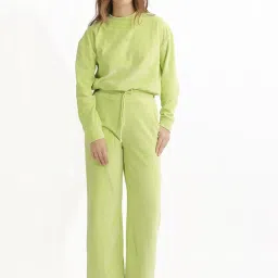 RAREISM Green Cotton Blend Solid Trackpants image 4