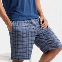 Jockey IM02 Blue Tencel Micro Modal Cotton Elastane Stretch Shorts with Side Pocket image 4