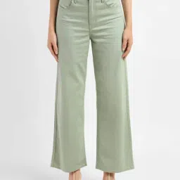 Levi's Women's Mid Rise Green Regular Fit Trousers-picture-39