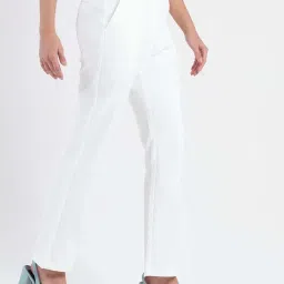 Madame White Regular Fit Trousers image 4