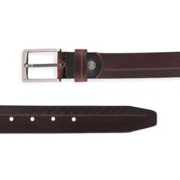 Metronaut Men Textured Leather Formal Belt image 5