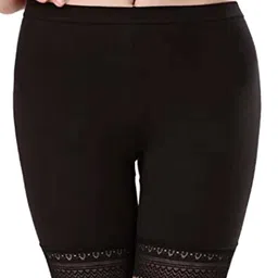 SHOPPY VILLA Women Regular Fit Mid-Rise Sports Shorts Shorts With Lace Edge-image-56