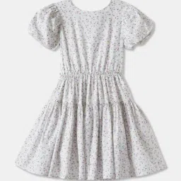 R&B Kids White Floral Regular Fit Dress-picture-39