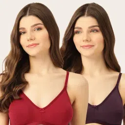 Lady Lyka Multicolor Non Wired Non Padded T-Shirt Bra (Pack Of 2)-picture-29