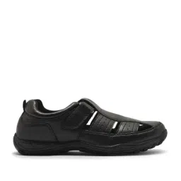 Woodland Men's Black Fisherman Sandals-image-19
