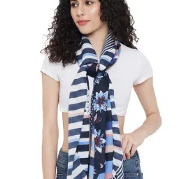 Trend Arrest Blue Printed Scarf-image-67