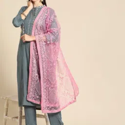 Saadgi Pink Embroidered Dupatta-picture-11