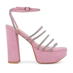 London Rag Women's Pink Ankle Strap Sandals-image-24