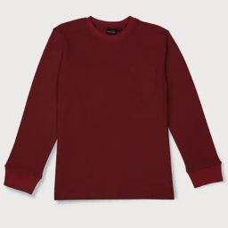 Gini & Jony Kids Maroon Regular Fit Full Sleeves T-Shirt-picture-12