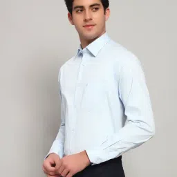 Cantabil Blue Regular Fit Solid Formal Shirt image 4