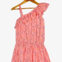 Kiddopanti Kids Pink Printed Dress-image-52