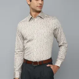 Louis Philippe Grey Cotton Regular Fit Printed Shirt-picture-38