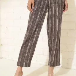 Fabindia Brown Cotton Printed Pants image 4