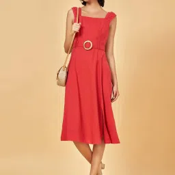 Honey by Pantaloons Red A-Line Dress image 4