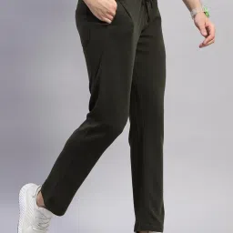 Monte Carlo Olive Cotton Regular Fit Trackpants image 4