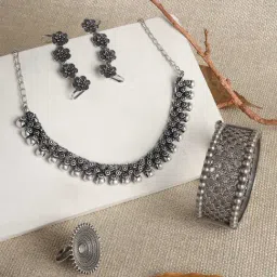 Teejh Nagarjunakonda Oxidised Silver Jewellery Gift Set-picture-29
