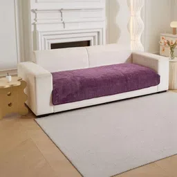 HOMETHREADS Purple & Purple Printed Sofa Cover image 5