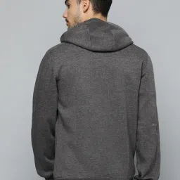 ALCIS Dark Grey Regular Fit Sports Hooded Jacket image 2
