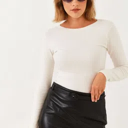 BIANCO LUCCI Women Cut Outs T-shirt image 3