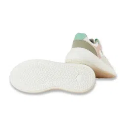 Ginger by Lifestyle Women's Beige Colourblock Low Top Sneakers image 3