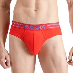 FCUK Multi-Color Cotton Blend Solid Briefs Pack of 2 image 4