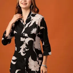 Fashor Black Printed Straight Kurti image 4