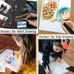 dvn 80 pcs dual tip art markers pen for kids and adult with carry bag image 5