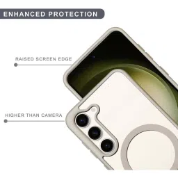 Sprig Transparent Magnetic Back Cover for SAMSUNG Galaxy S23 Plus 5G (White) image 4