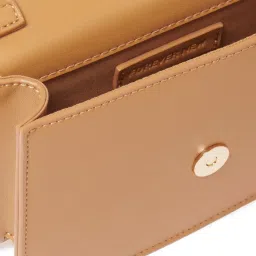 Forever New Tan Textured Medium Sling Handbag image 4