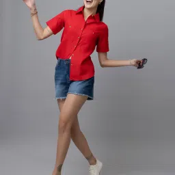 PURYS Red Regular Fit Shirt image 4