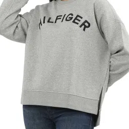Tommy Hilfiger Grey Logo Regular Fit Sweatshirt image 4
