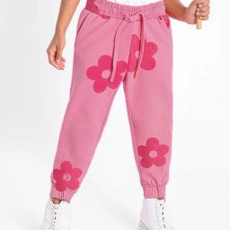 The Souled Store Girls Pink Pink Flora Cotton Joggers-image-89