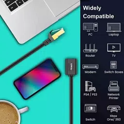 FEDUS Cat8 Ethernet Extension Cable RJ45 Shielded Male to Female 40 Gbps 1 m image 2