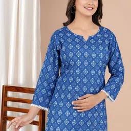 INAVISH Ethnic Motifs Printed Pure Cotton Kurti image 2