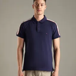 Tommy Hilfiger Corporate Embroidered Logo Slim Fit Cotton Polo T-Shirt-image-10