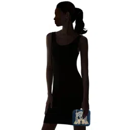 NR by Nidhi Rathi Black Fabric Clutch image 5