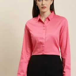 Hancock Coral Cotton Slim Fit Shirt-picture-48