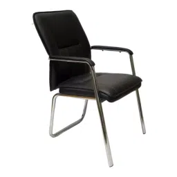 Veeshna Polypack Fabric Black Medium Back Office Visitor Chair CRH-1051-image-78