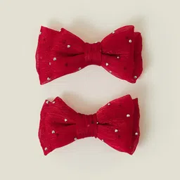 Accessorize Girls Set of 2 Bow Embellished Alligator Hair Clip-image-63