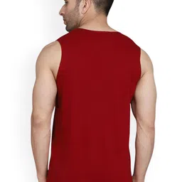 SLOWLORIS Men Pack Of 2 Sleeveless Printed Bio-Wash Combed Cotton Innerwear Gym Vest image 4