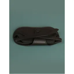 The House Of Ganges Jace Vegan Leather Sunglass Case Vanta Black (S)-image-42