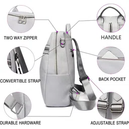 truearch Women Synthetic Leather Large Backpack image 2