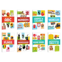 My First Book of ABC, Numbers, Shapes & Colours, Vehicles and more :- toddler educational book, preschool alphabet book, early learning book for kids | Pack of 8 books-image-4