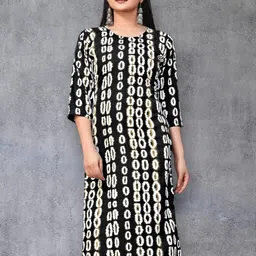 MANTRA DESIGNER Women Black Crepe Kurtas-picture-37