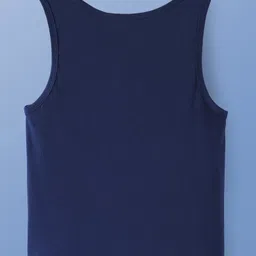 Pine Kids Cotton Knit Sleeveless Solid Color Vests Pack of 3 (Colour & Print May Vary) image 5