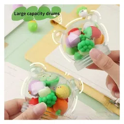 Comercio Cute Veggies Eraser Set Pack of 12 - Multicolour image 5