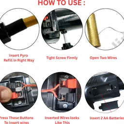 RUSHKO Hand Held Sparkular Pyro Gun for Celebrations in Parties & Events | Pack of 2 | Gun image 4